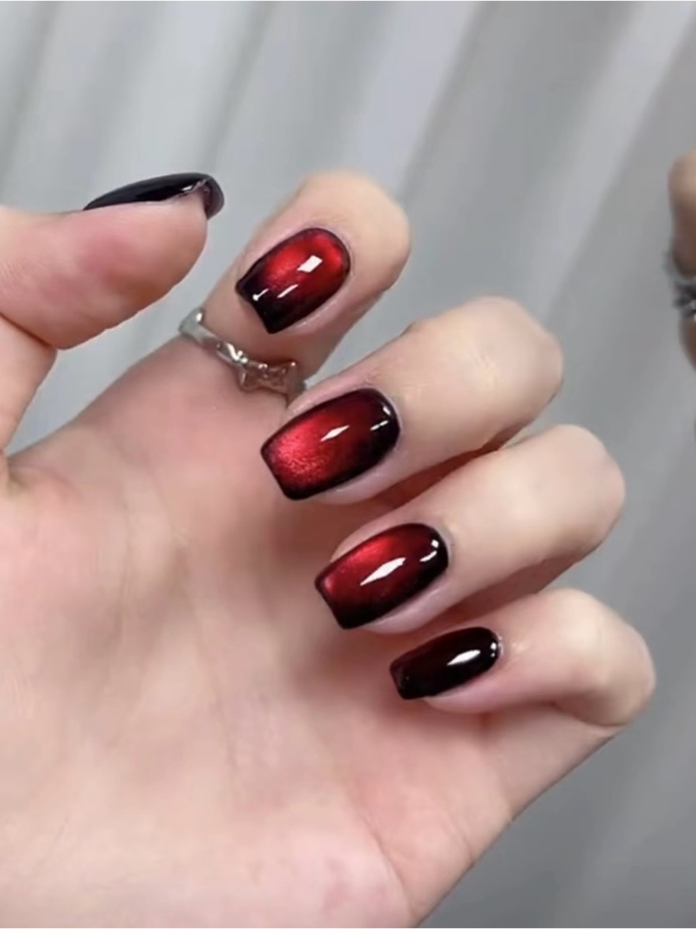 Bold Burgundy Ombre Gel Nail Polish Set - Women Makeup